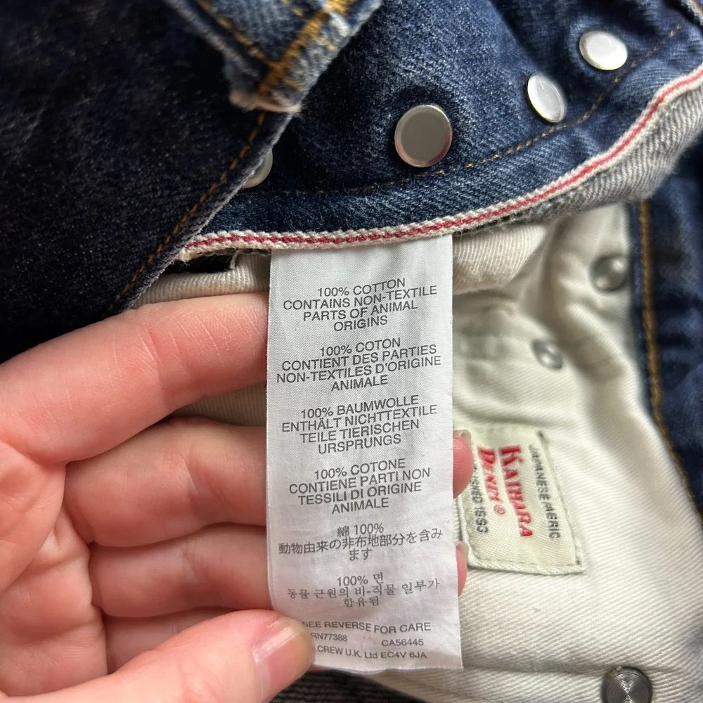 J. Crew Kaihara Japanese Selvedge Jeans Mens fits 30x32 Blue 770 Slim Straight